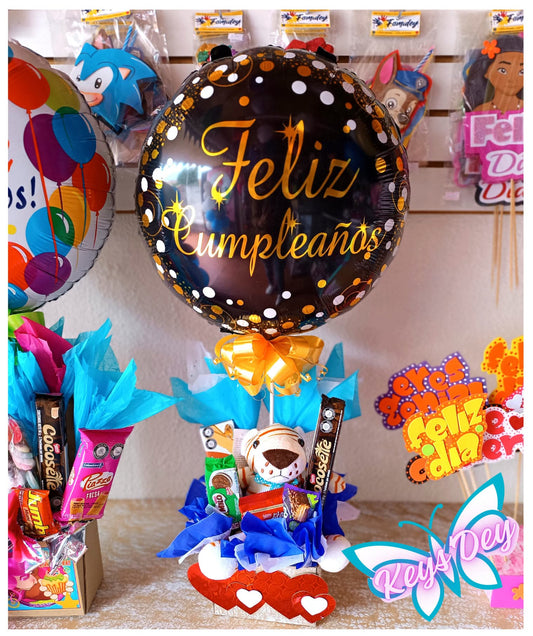 Ancheta de Dulces con Peluche Hombre