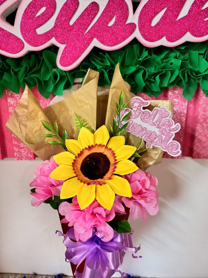 Cono de Flores con Mensaje