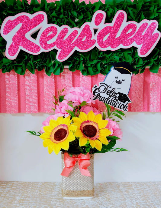 Arreglo de Flores con Mensaje