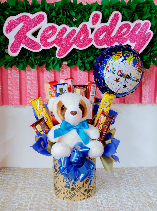 Ancheta de Dulces con Peluche