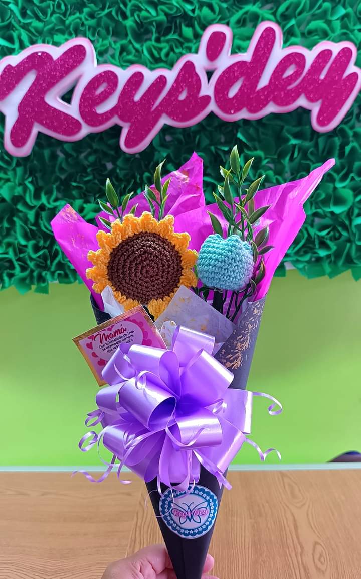 Cono de Flores en Crochet