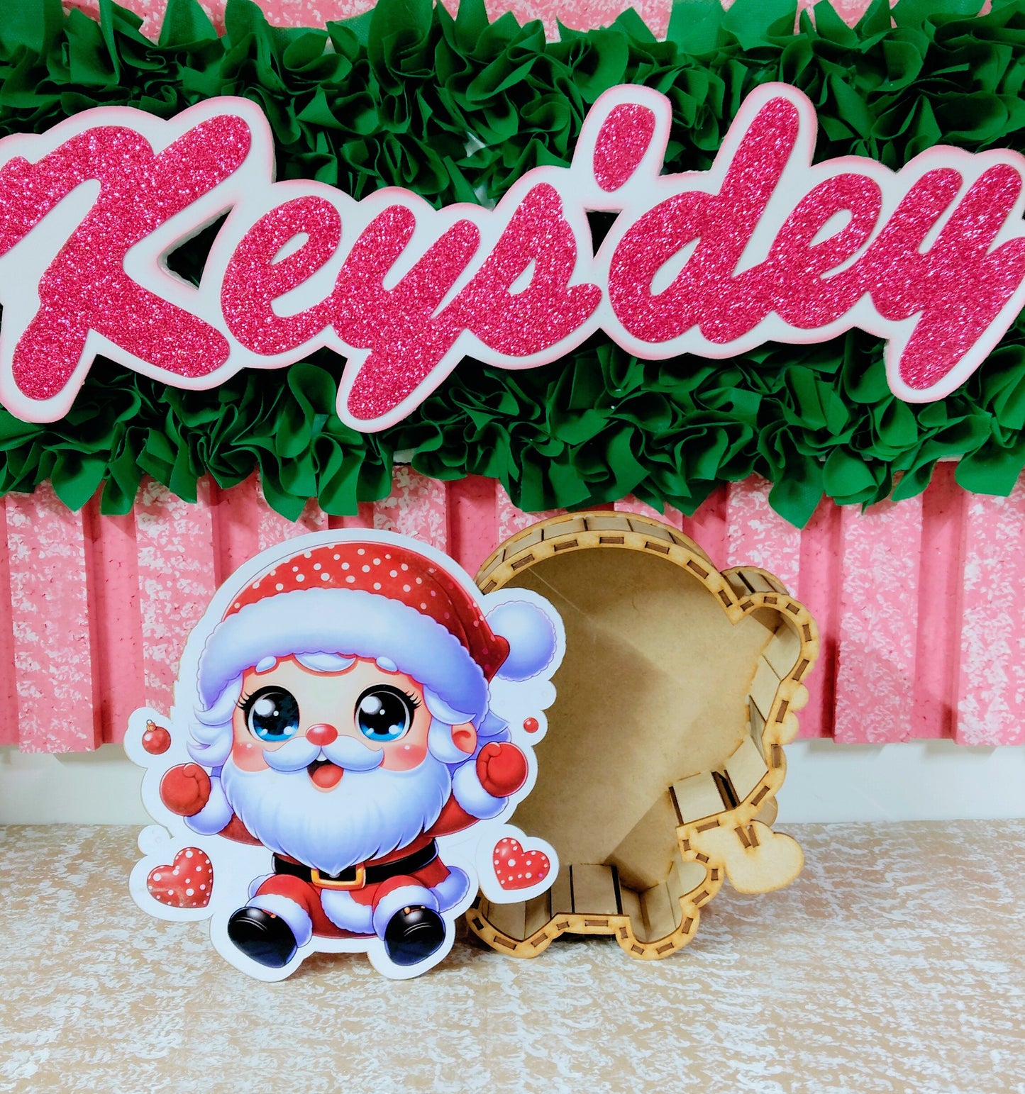 Caja Temática de Navidad - Venado, Papá Noel