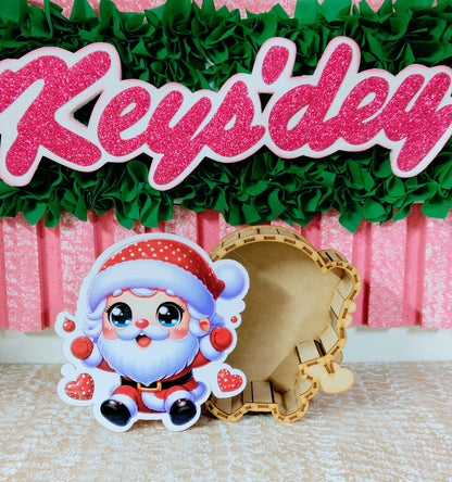 Caja Temática de Navidad - Venado, Papá Noel