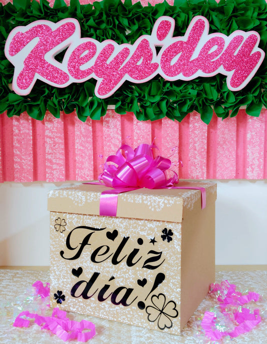 Caja Cuadrada Mediana Decorada