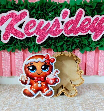 Caja Temática de Navidad - Galleta, Hombre de Nieve