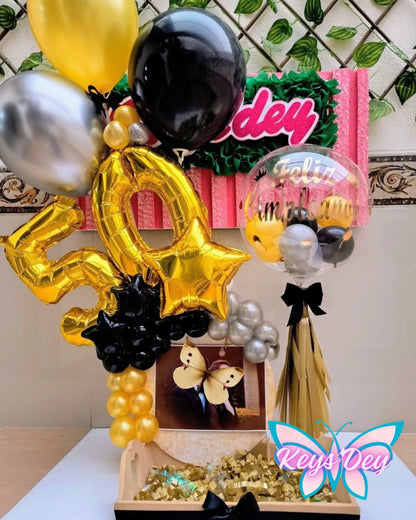 Desayuno Sorpresa Premium con Globos de Numeros