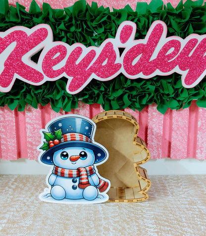 Caja Temática de Navidad - Galleta, Hombre de Nieve